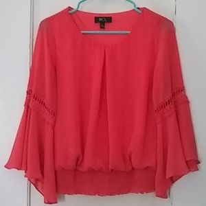 Coral, Bell Sleeved Blouse
